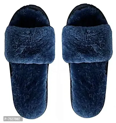 ILU Slipper For Women's Flip Flops Fur Winter Fashion House Slides Home Indoor Outdoor Sandals-thumb0