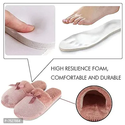 ILU Slipper for Women's Flip Flops Winter Home Fashion Slides Open Toe Non Slip White-thumb3