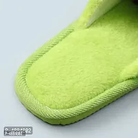 Stunning Green Fur Solid Room Slippers For Women-thumb2