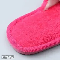 Pink Fur Solid Slippers   Flip Flops For Women-thumb2