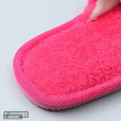 Pink Fur Solid Slippers   Flip Flops For Women-thumb3