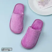 Purple Fur Solid Slippers   Flip Flops For Women-thumb3
