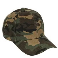 Stylish Multicoloured Polyester Camouflage Baseball Cap For Men-thumb2