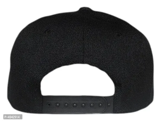 Stylish Black Snapback Hiphop Cap For Men-thumb4