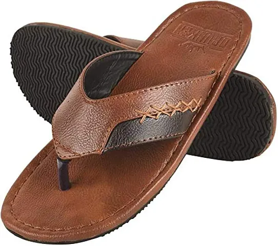 Men's Trendy Synthetic Leather Slippers