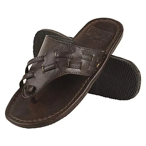Men's Stylish Synthetic Leather Slippers