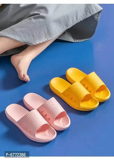 Stylish Yellow EVA Slippers For Women-thumb3