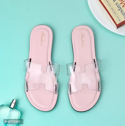 Stylish Pink EVA Slippers For Women-thumb0