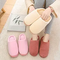 Stylish Pink Fur Slippers For Women-thumb2
