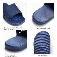 DRUNKEN Slipper For Men's Flip Flops Massage Fashion Slides Open Toe Non Slip Navy Blue-thumb3