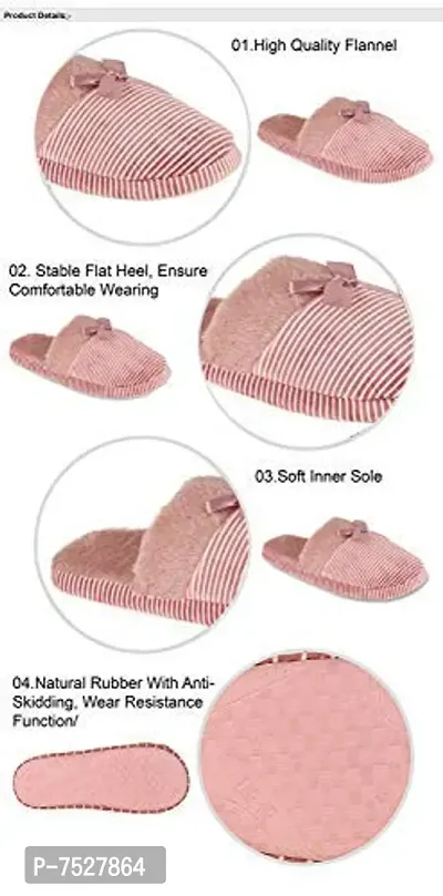 ILU Slipper for Women's Flip Flops Winter Home Fashion Slides Open Toe Non Slip White-thumb4