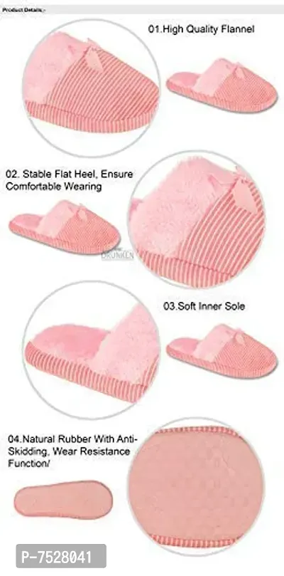ANEZKA Slipper for Women's Flip Flops Slides Home Open Toe Non Slip Pink-5-6 UK-thumb4