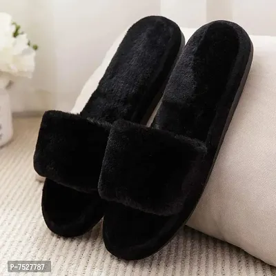 ILU Slipper For Women's Flip Flops Fur Winter Fashion House Slides Home Indoor Outdoor Sandals-thumb4