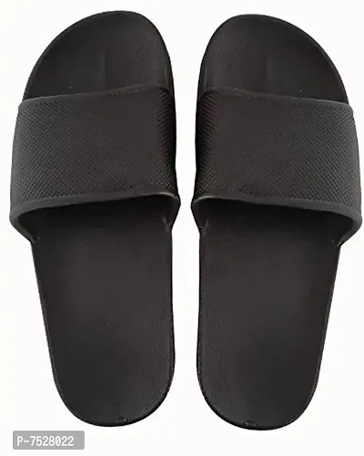 DRUNKEN Slipper for Men's Flip Flops Home fashion Slides open toe non slip Black-6-7 UK