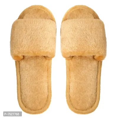 ILU Slipper For Women's Flip Flops Fur Winter Fashion House Slides Home Indoor Outdoor Sandals-thumb0
