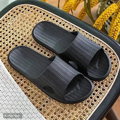 ANEZKA Slipper For Men's Flip Flops House Slides Home Bathroom Clogs Massage Outdoor Black -9-10 UK-thumb3