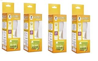 wipro Wipro Polycarbonate Garnet Base B22D 9-Watt Led Bulb (Pack of 4, Warm White)-thumb1