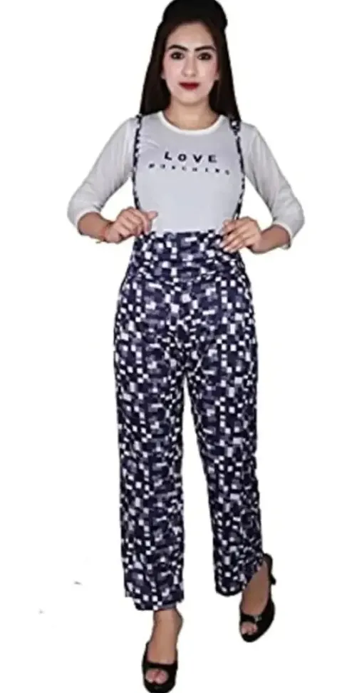 Madhav Enterprises Girls Dress Jumpsuit Dangri with Top in Polly Cotton Fabric for Festival Occasion Birthday & Regular Use.