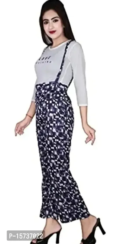 Madhav Enterprises Girls Dress Jumpsuit Dangri with Top in Polly Cotton Fabric for Festival Occasion Birthday  Regular Use.-thumb2