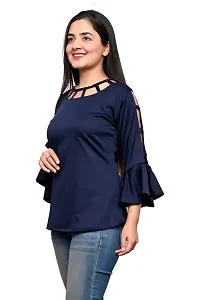 Madhav Enterprises Girls Top Poly Cotton Casual Top Girls Dress Girls Top for Regular Occasion Wear (15 Years ? 16 Years) Blue-thumb3