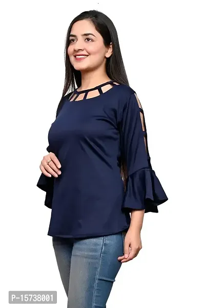 Madhav Enterprises Girls Top Poly Cotton Casual Top Girls Dress Girls Top for Regular Occasion Wear (15 Years ? 16 Years) Blue-thumb4