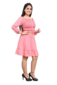 Madhav Enterprises Fancy Latest Girls Skirt with Top Dress in Polyester Fabric for Regular Used (13 Years - 14 Years) Pink-thumb3