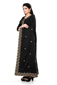 SALWAT Black Color Velvet Dupatta-thumb2