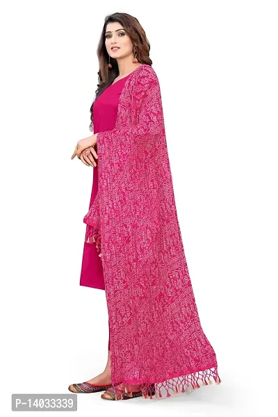 SALWAT Pink Color Poly Georgette Dupatta-thumb3