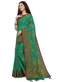 Party Wear Teal Green Colour Banarasi Silk Embelished Work Festival Saree-thumb1