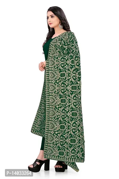 SALWAT Green Color Velvet Dupatta-thumb2