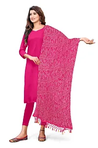 SALWAT Pink Color Poly Georgette Dupatta-thumb1