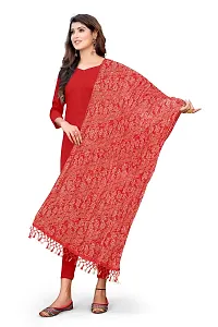 SALWAT Red Color Poly Georgette Dupatta-thumb1