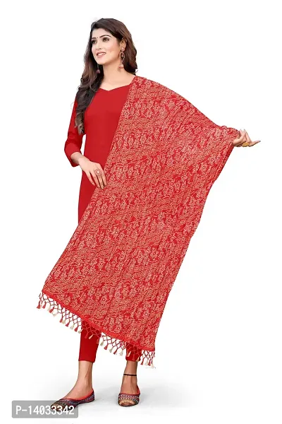 SALWAT Red Color Poly Georgette Dupatta-thumb2