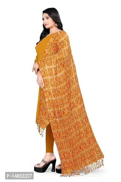 SALWAT Yellow Color Poly Georgette Dupatta-thumb3