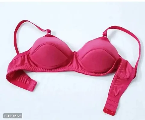 Women Bralette Lightly Padded Bra (pink)-thumb0