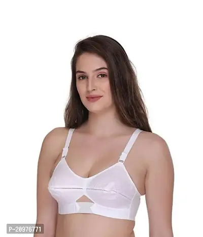 TRENDY WHITE COTTON BRA FOR WOMAN(PACK OF 2)-thumb2