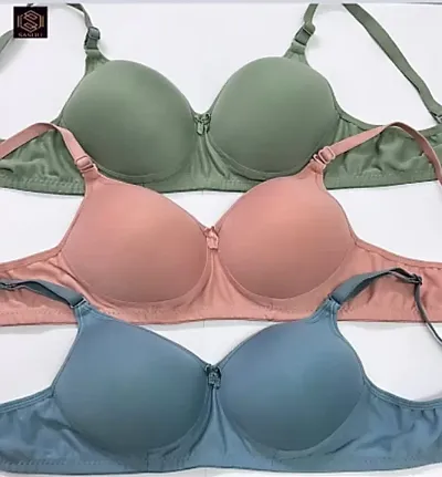 Buy Pack of 4 Women Full Coverage Lightly Padded Bra (Multicolor) Online In  India At Discounted Prices