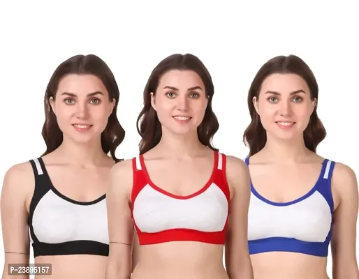 Women sports non padded bra pack of 3