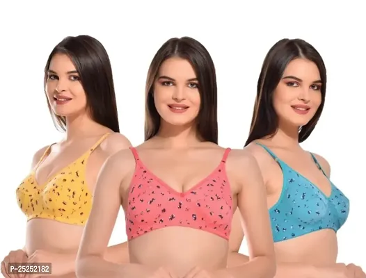 Fancy non padded bra pack of 3