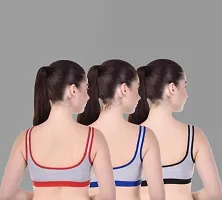 Women sports non padded bra pack of 3-thumb2