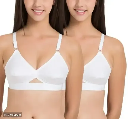 Women's Cotton non padded bra pack of 2-thumb0