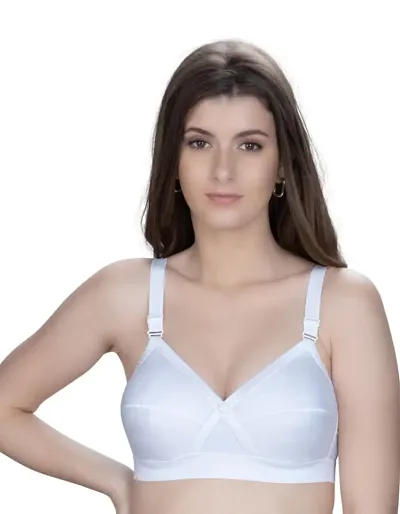 TRYLO KPL Women's Non-Wired Bra Available in C/D/E/F/G/H/I/J Cups, Sizes 32 to 52 & Available Colour Black/Coral/Marun/Rasberry/Rose Gold/Skin/White