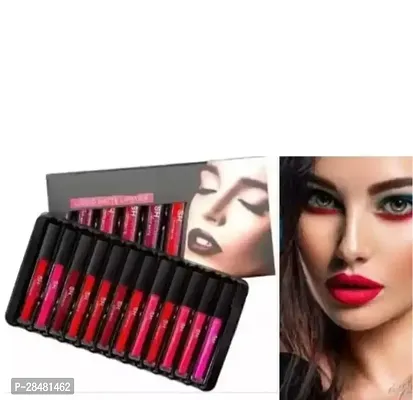 Liquid matte HD beauty lipstick pack of 12