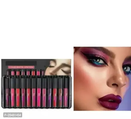 Liquid matte HD beauty lipstick pack of 12