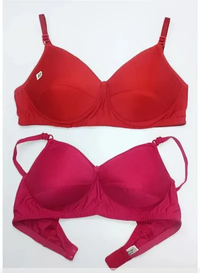 Classic Hosiery Solid Bra for Women, Combo