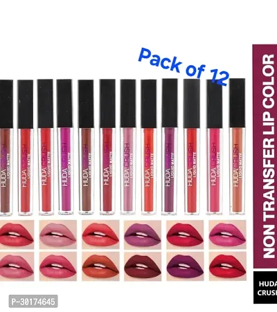 Liquid matte HD beauty lipstick pack of 12