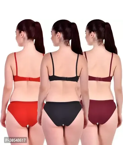 Stylish Cotton Lingerie Set for Women Pack of 3-thumb2