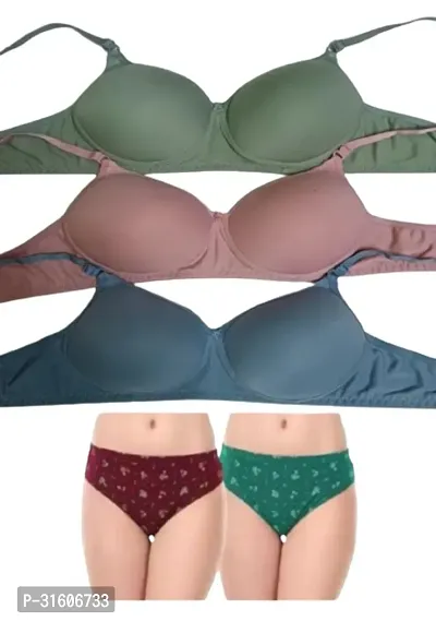 Fancy Bra and Panty Set for Women Pack of 3