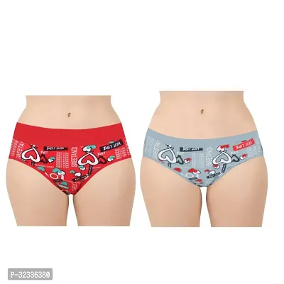 Latest Premium Cotton Printed Panties (Assorted color-Pack of 2)-thumb0