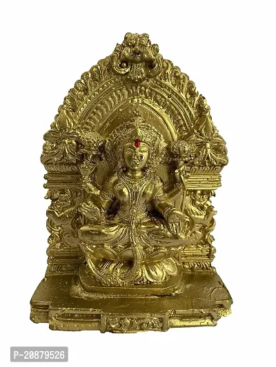 AllZon Maha Lakshmi Ceramic Idol Statue for Golu Home Pooja Room Reception Hall Decor - 4 Inches